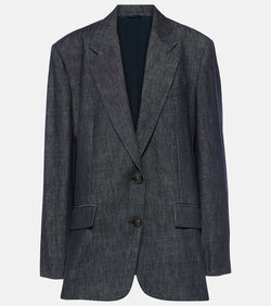 Brunello Cucinelli Single-breasted denim blazer