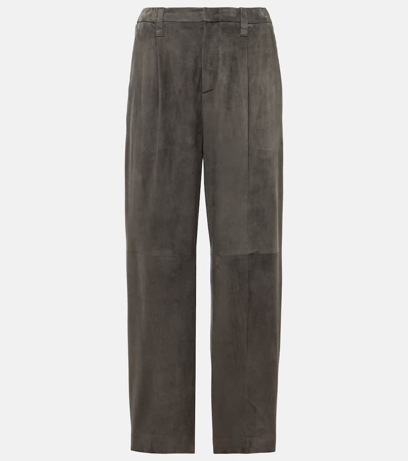 Brunello Cucinelli Suede straight pants