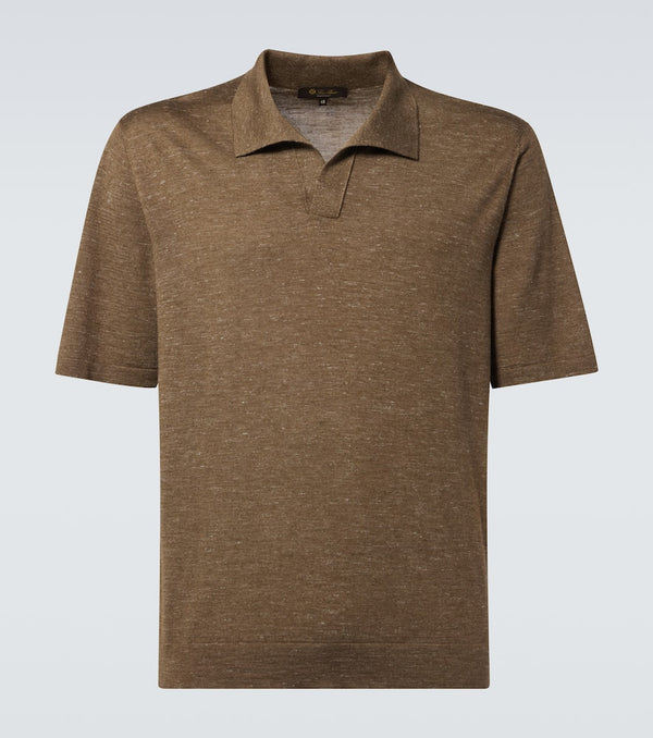 Loro Piana Silk, cashmere, and linen polo shirt