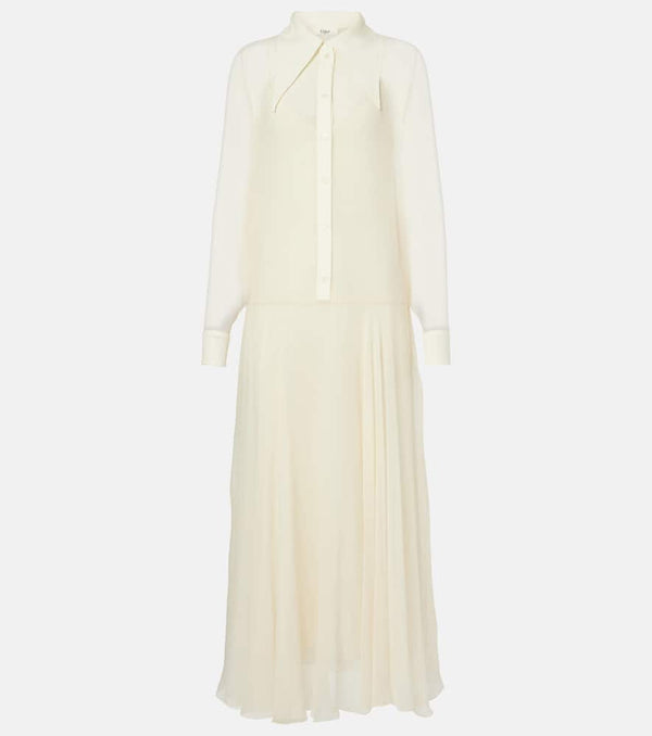 Chloé Silk chiffon shirt dress