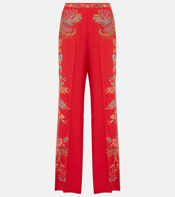 Etro Floral silk crêpe de chine palazzo pants