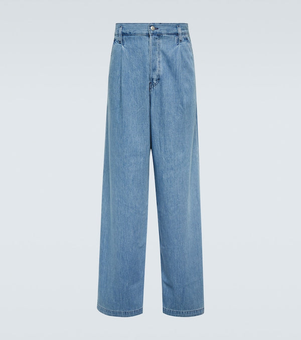 Dries Van Noten Pleated high-rise wide-leg jeans