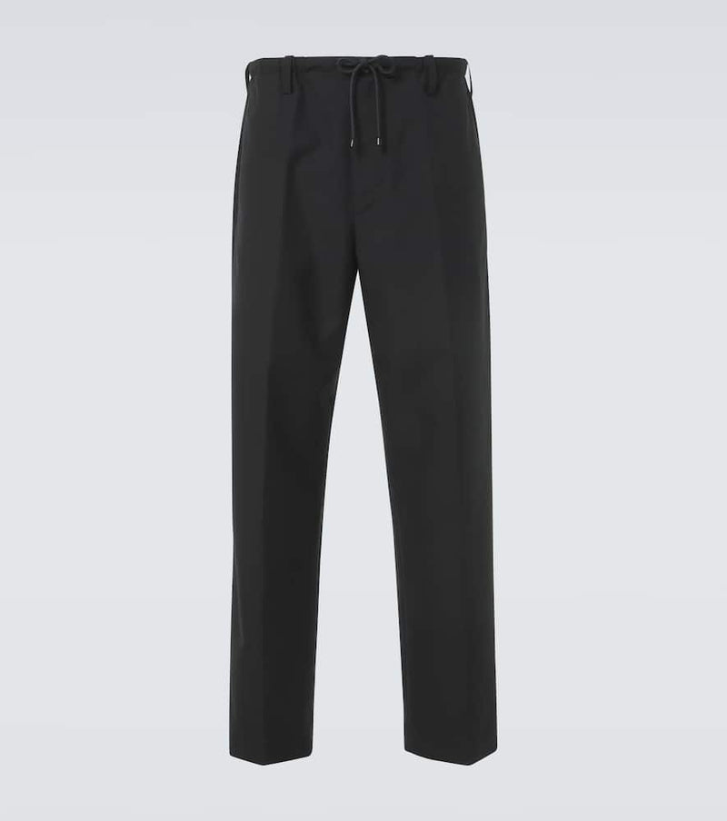 Dries Van Noten Mid-rise wool toile straight pants