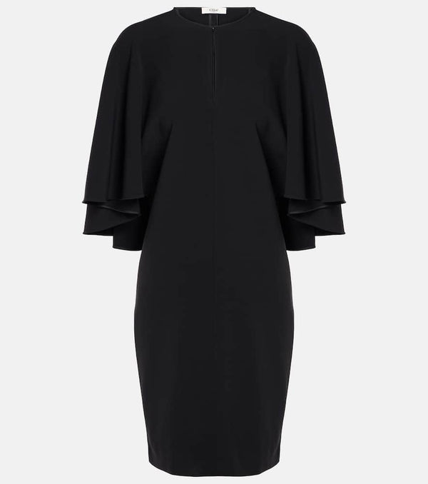 Chloé Caped crêpe minidress