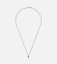 Anita Ko 18kt gold pendant necklace with emerald