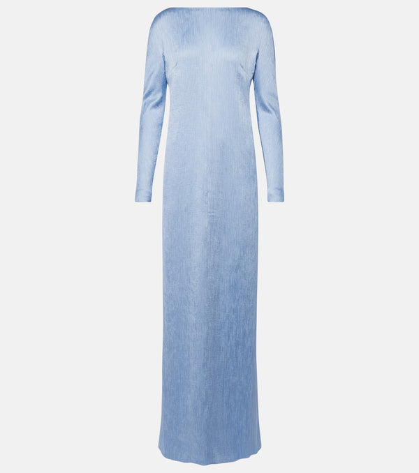 Emilia Wickstead Uriela plissé satin gown | LYBSTORE