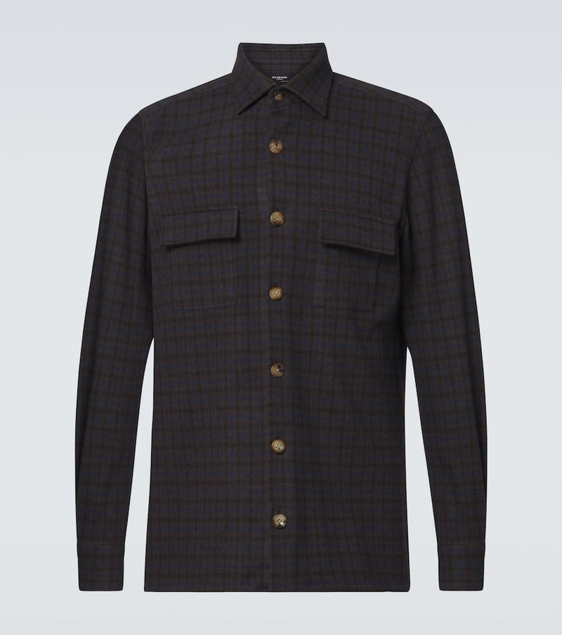 Kiton Checked wool overshirt