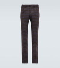 Kiton Checked wool chinos