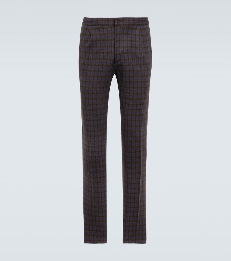 Kiton Checked wool chinos