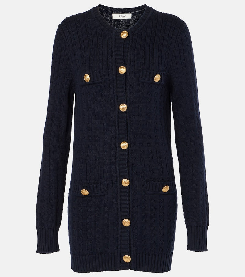 Chloé Cable-knit cotton cardigan