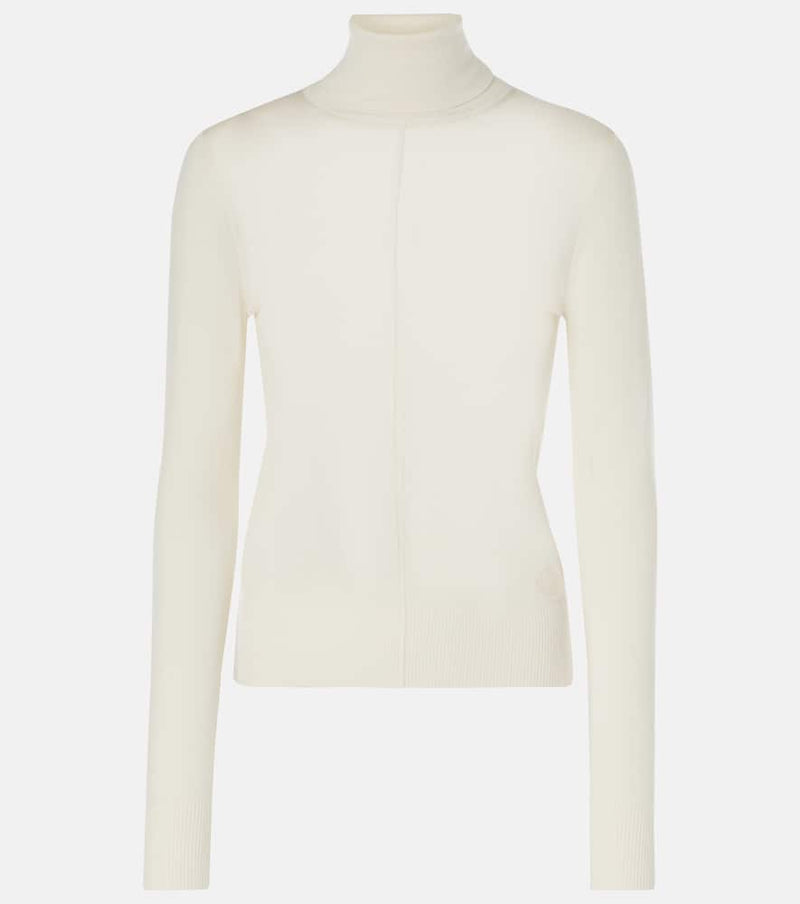 Chloé Semi-sheer wool turtleneck top