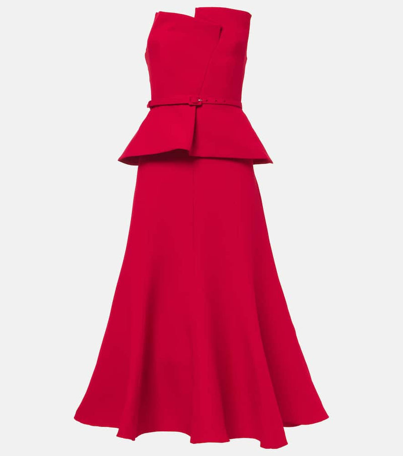 Roland Mouret Corset wool and silk midi dress