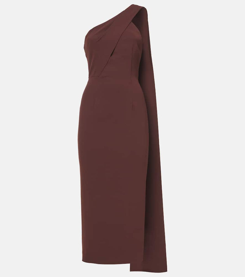 Roland Mouret Asymmetric cady midi dress