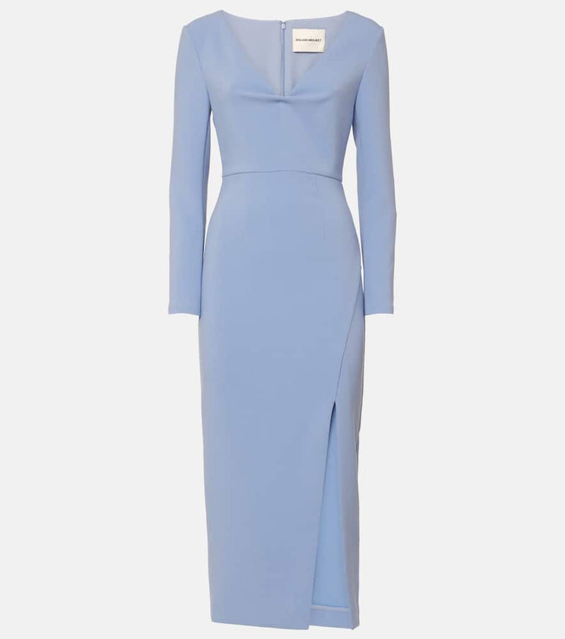 Roland Mouret Draped crêpe midi dress