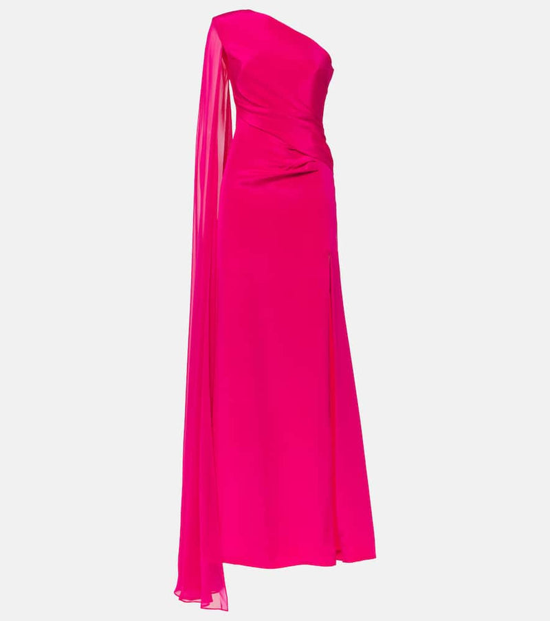 Roland Mouret Asymmetic silk chiffon gown