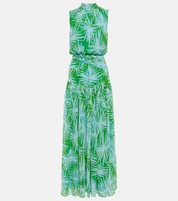 Diane von Furstenberg Menon printed draped maxi dress