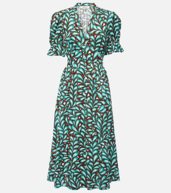 Diane von Furstenberg Erica printed cotton midi dress