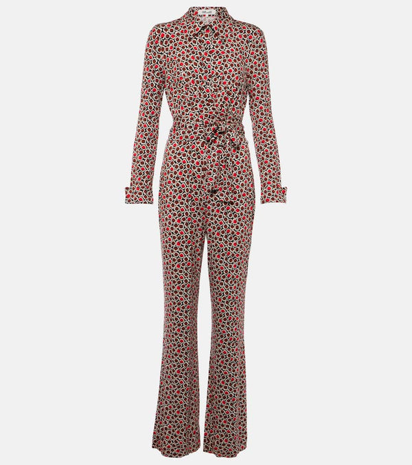 Diane von Furstenberg Michelle printed jersey jumpsuit