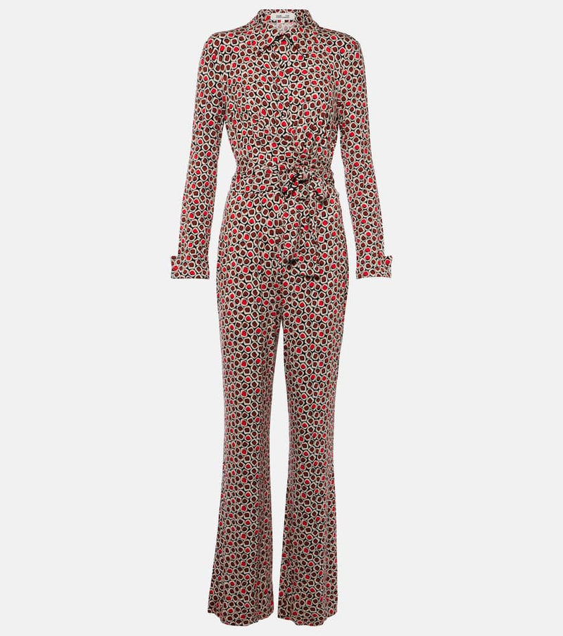 Diane von Furstenberg Michelle printed jersey jumpsuit