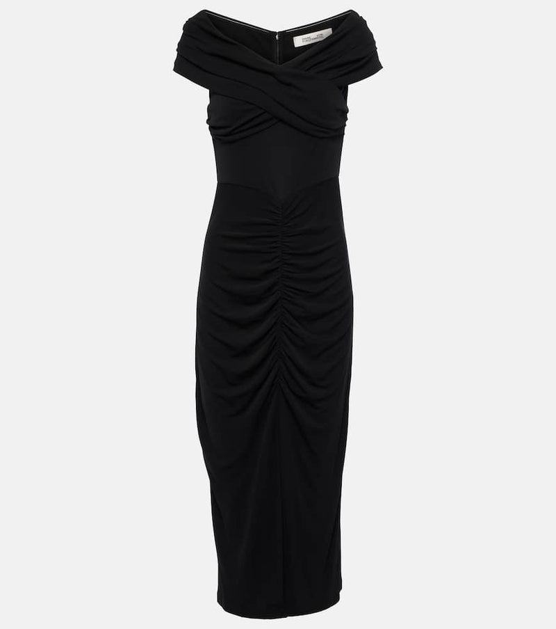 Diane von Furstenberg Stephen ruched jersey midi dress