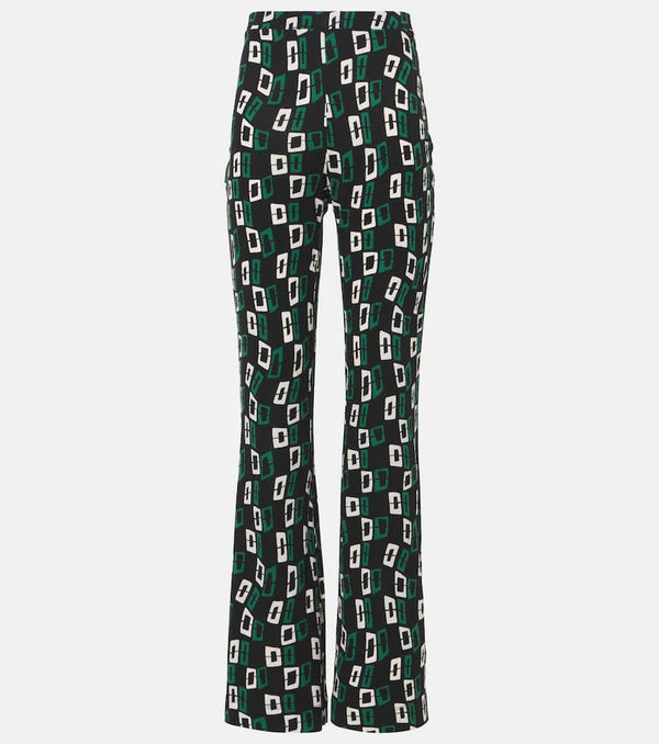 Diane von Furstenberg Brooklyn printed jersey flared pants