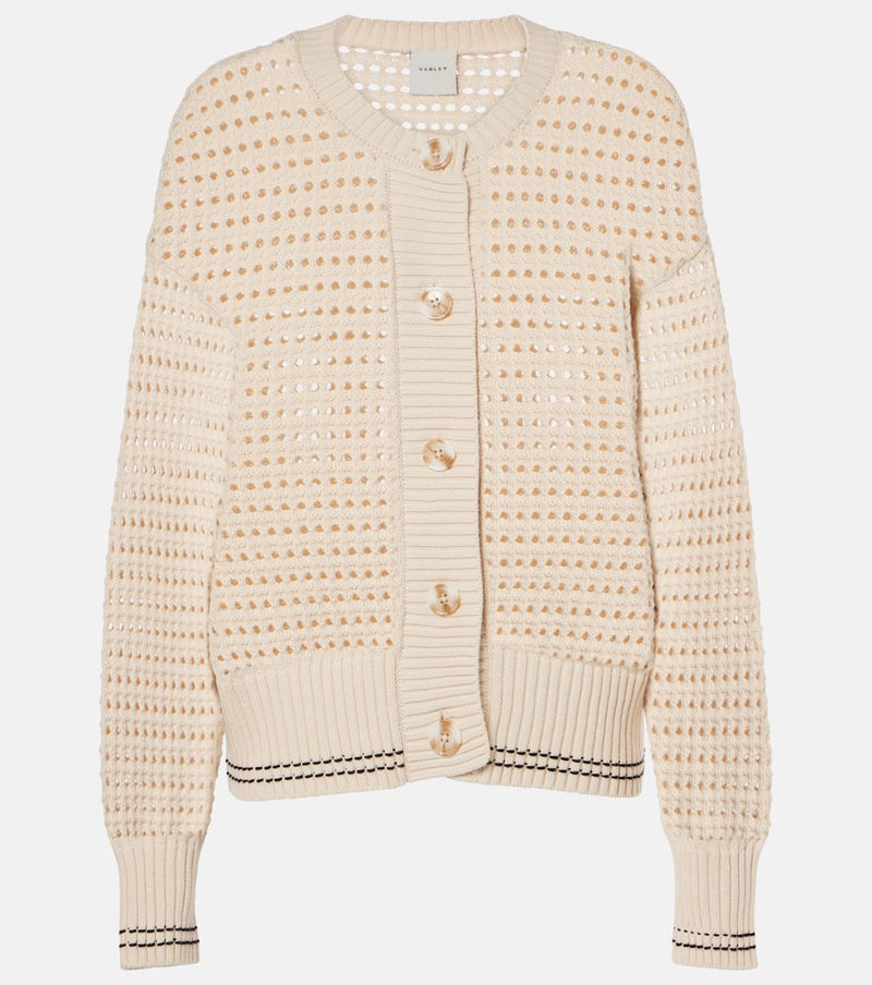 Varley Kris open-knit cotton cardigan