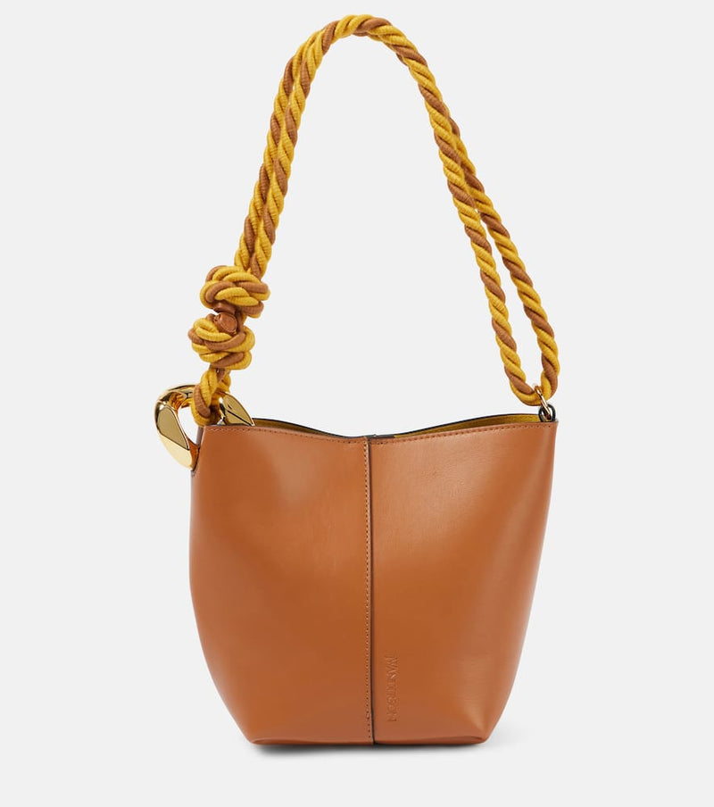 JW Anderson Corner Small leather bucket bag