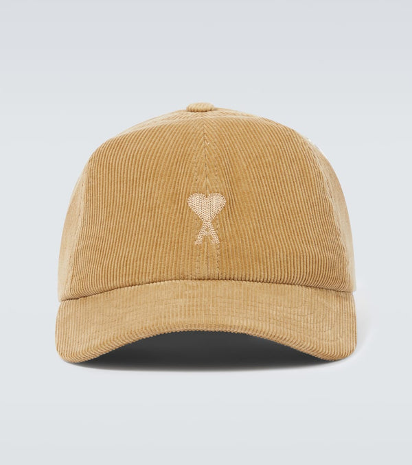 Ami Paris Ami de Caur corduroy baseball cap