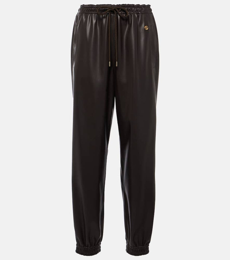 Stella McCartney Faux leather sweatpants