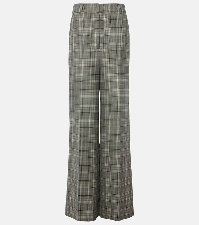 Stella McCartney Checked wool flared pants