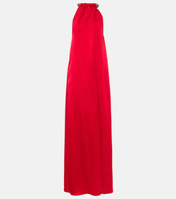 Stella McCartney Embellished halterneck satin gown