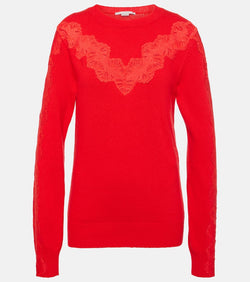 Stella McCartney Lace-trimmed wool sweater