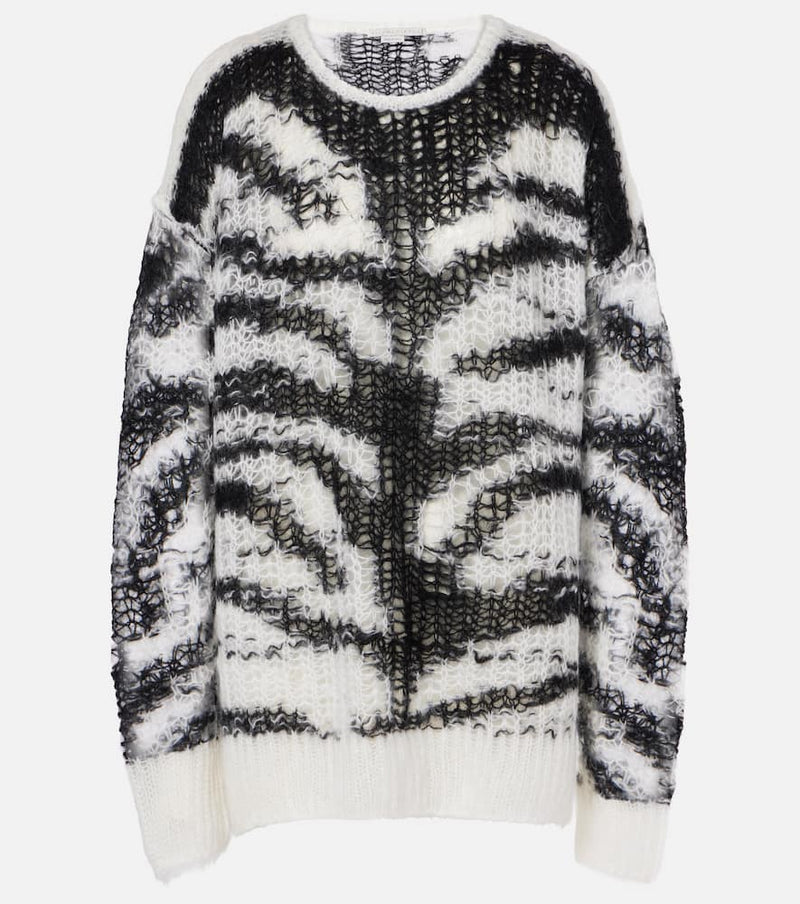 Stella McCartney Zebra-print wool-blend sweater