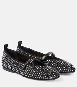 JW Anderson Embellished leather Mary Jane flats