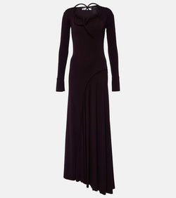 Victoria Beckham Asymmetric jersey gown