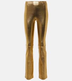 Stouls JP Long metallic leather slim pants