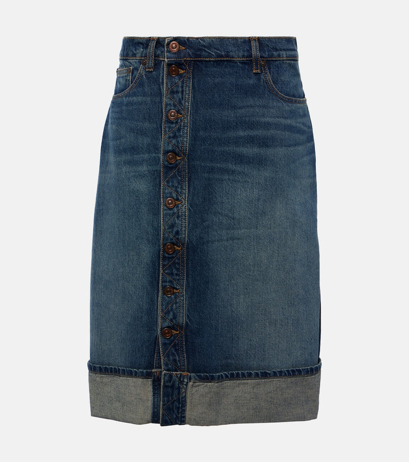 Victoria Beckham Denim midi skirt