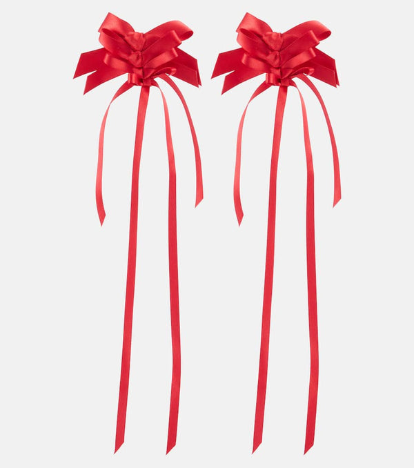 Simone Rocha Rosette Bow drop earrings