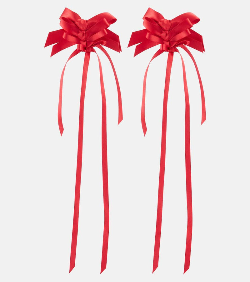 Simone Rocha Rosette Bow drop earrings