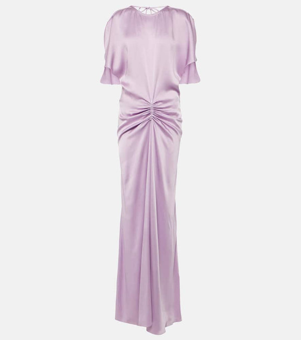 Victoria Beckham Gathered ruched satin gown