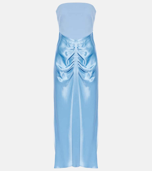 Staud Wayfaring ponte and satin midi dress