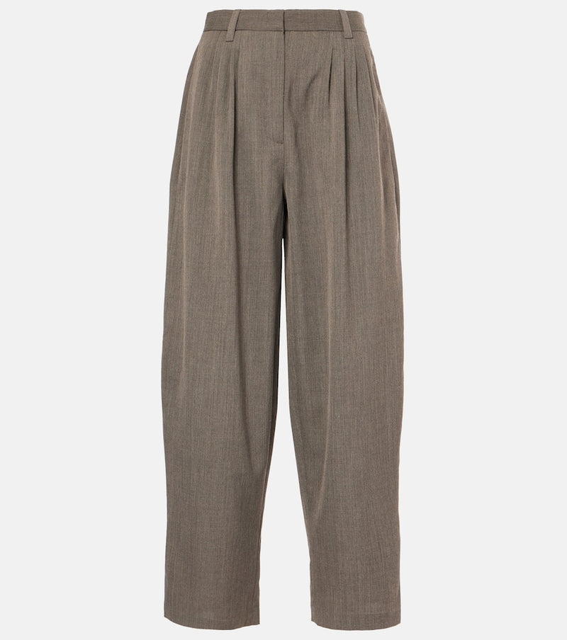 CO Wool-blend barrel-leg pants