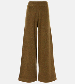 CO Wool and cashmere-blend wide-leg pants