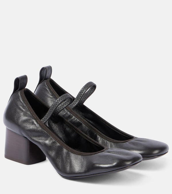 Lemaire Square Ballerina 55 leather Mary Jane pumps