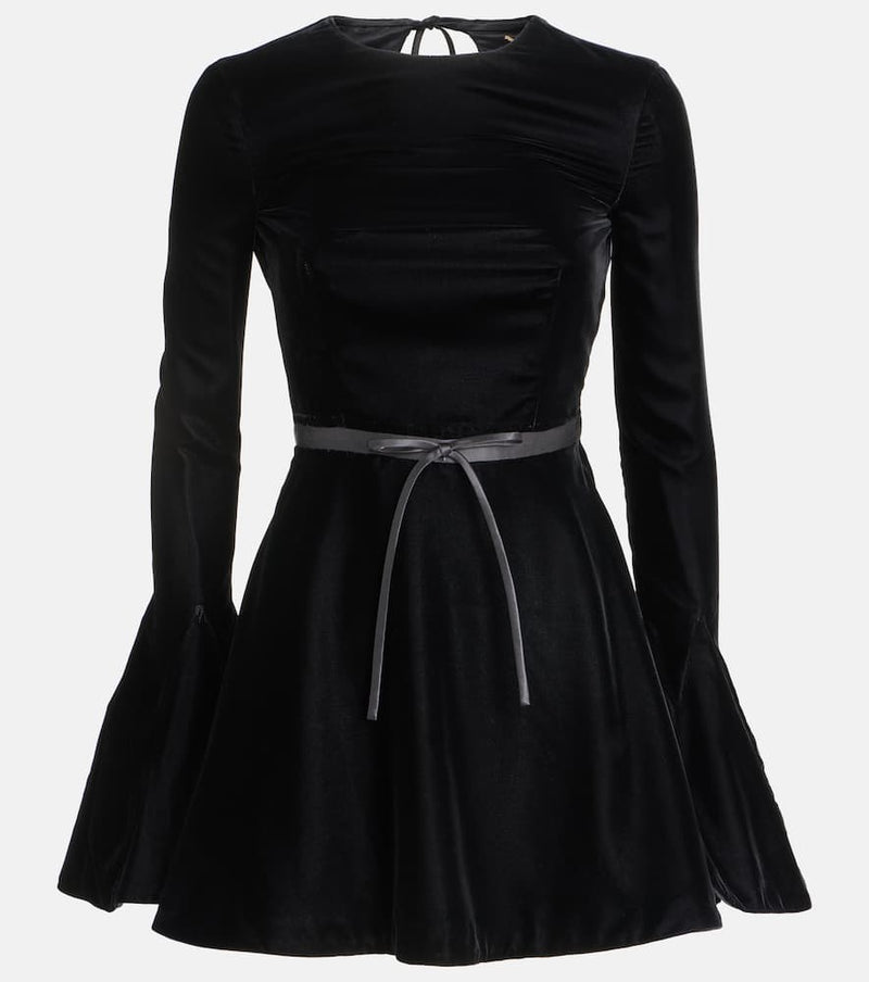 Saint Laurent Open-back velvet minidress