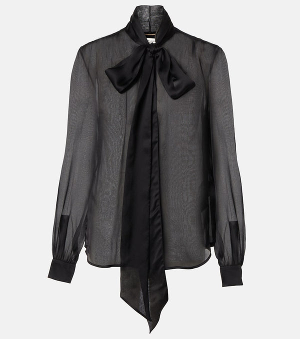 Saint Laurent Bow-detail silk blouse