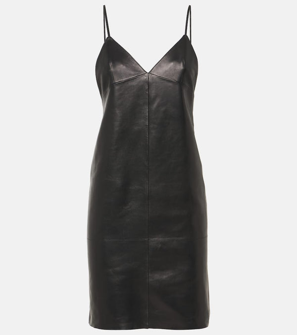 Saint Laurent Leather slip dress