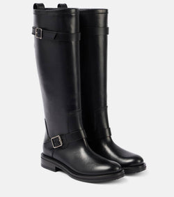 Saint Laurent River leather biker boots