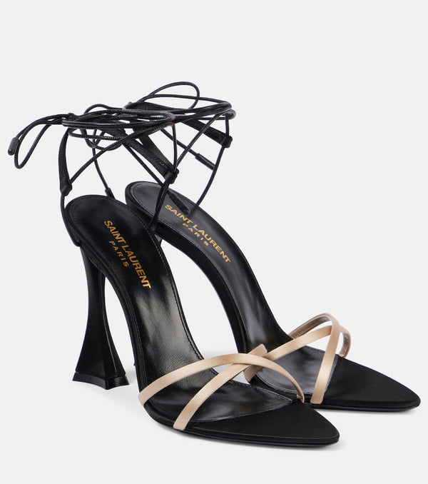 Saint Laurent Liza 110 crêpe satin sandals