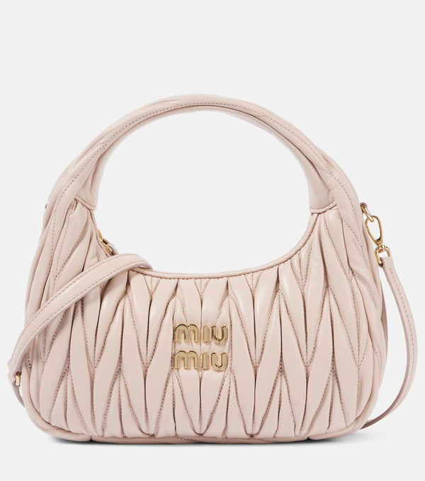 Miu Miu Wander Small matelassé leather shoulder bag